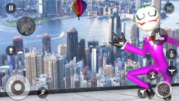 蜘蛛火柴人城市英雄截图1